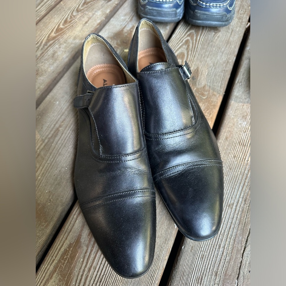 Mens Aldo Monk Strap Leather Shoes size 10